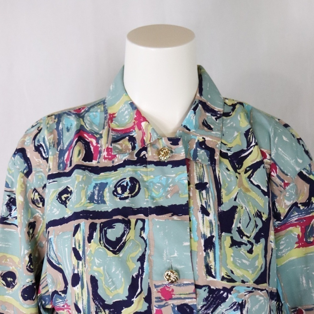 VINTAGE Made in Germany Abstract Jacket Blouse - Picture 6 of 16